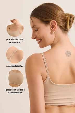 TOP AMAMENTAÇÃO DE ALGODÃO CONFORTO MÁXIMO