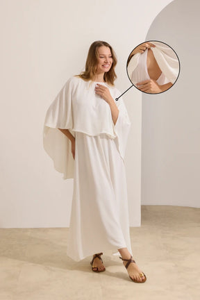 VESTIDO CAPA LONGO GESTANTE E AMAMENTAÇÃO