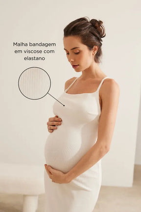 VESTIDO GESTANTE FRENTE UNICA BANDAGEM
