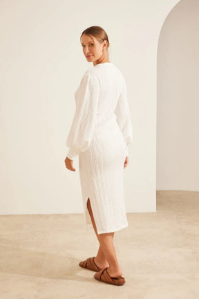 VESTIDO GESTANTE TRICOT MANGA LONGA