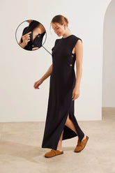 VESTIDO MEGACONFORTO AMAMENTAÇÃO COM BOTÕES LATERAIS